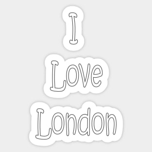 I Love London Sticker